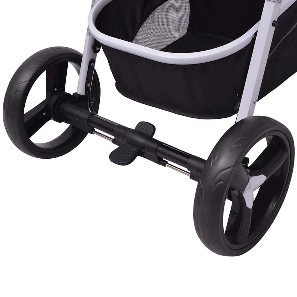 Kinder-Buggy 3-in-1 Kinderwagen Aluminium Grau und Schwarz