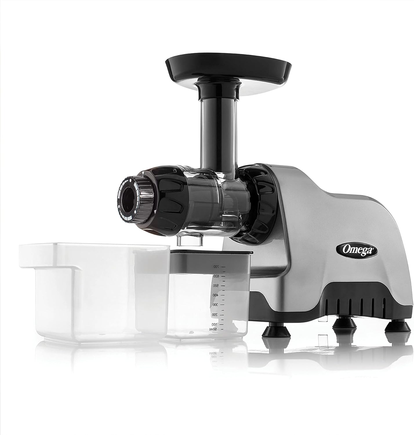 Omega CNC80S Compact Slow Speed Multi-Purpose Nutrition System Juicer Entsafter - Horizontal, Kunststoff, Silber
