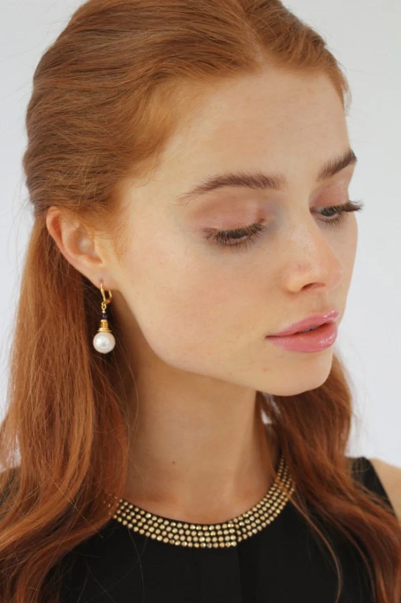 K Kajoux Corcra Pearl Earrings