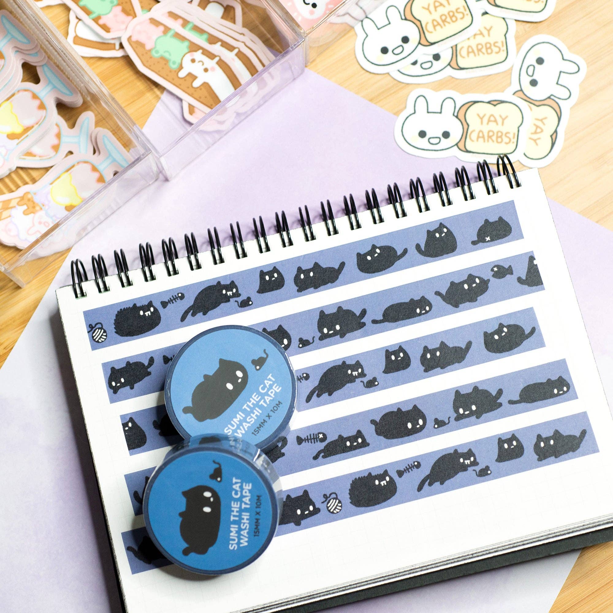 Robot Dance Battle - Sumi The Cat Washi Tape