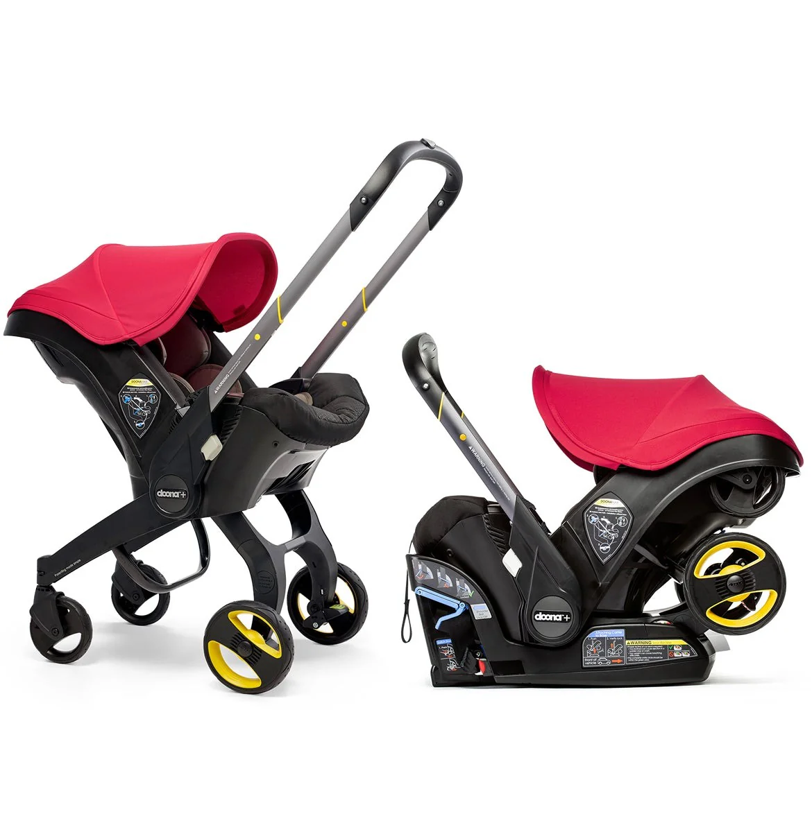 Stroller combination consisting of infant car seat and LATCH base (model year 2025) �C Midnight Edition | From car to stroller in seconds, airplane-compatible, including accessory bag
