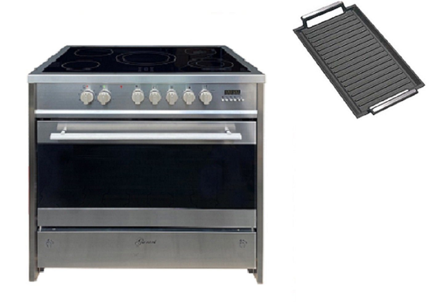 Elektro-Standherd GCH E 912 X+Grillplatte
