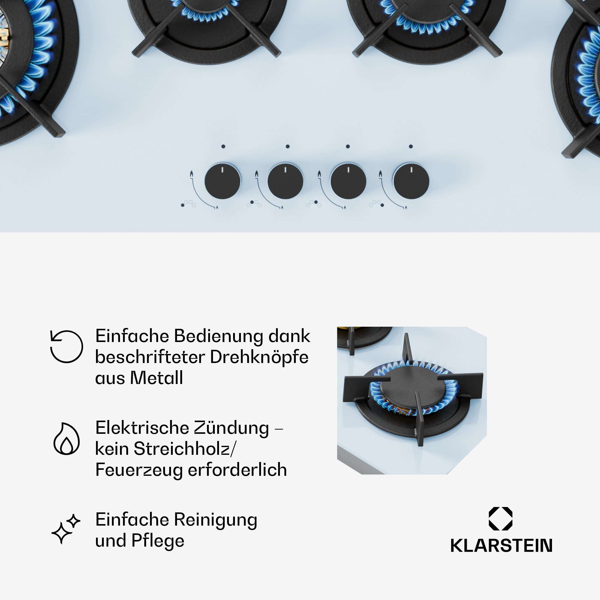 Gas-Kochfeld Goldflame 4 Slim