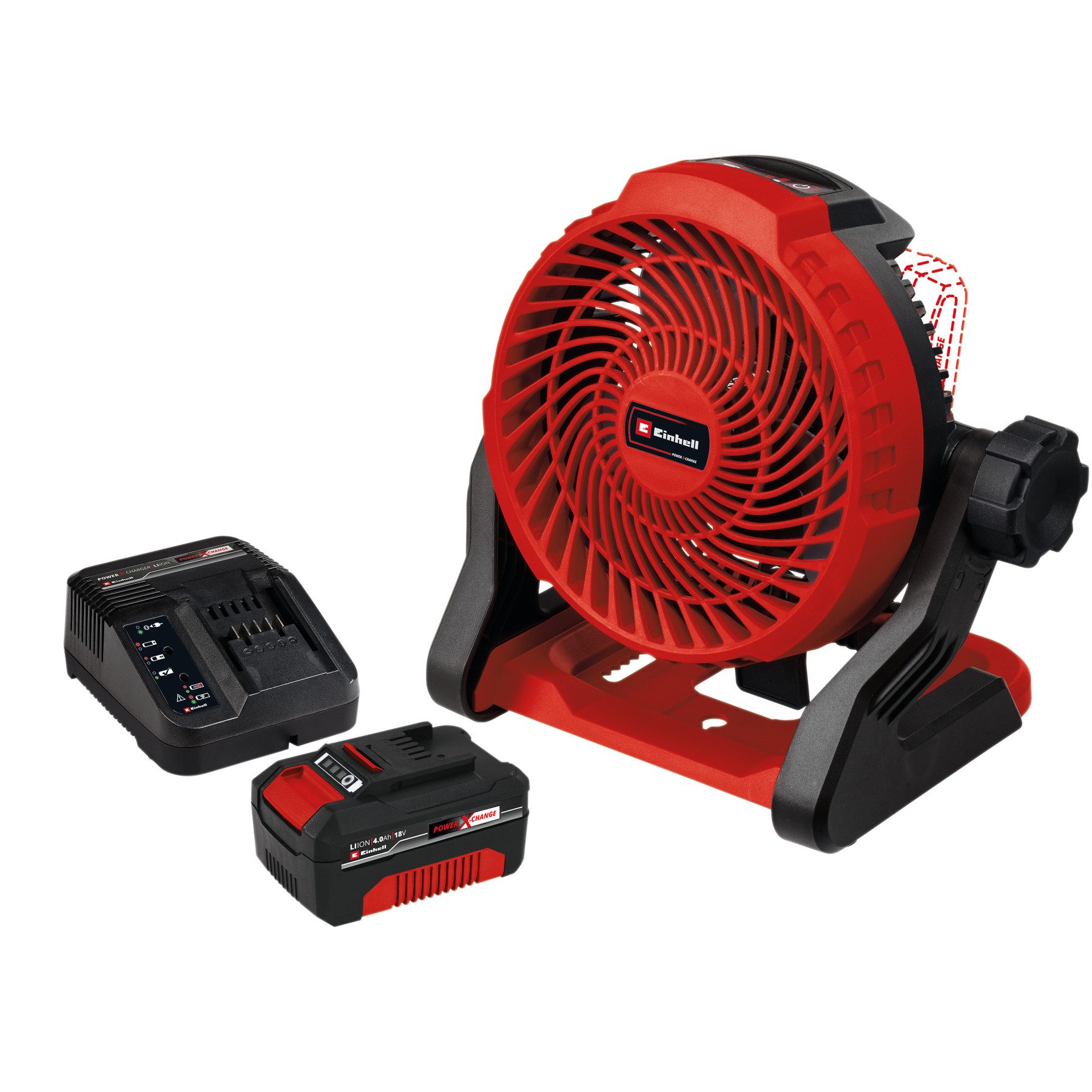 Standventilator EINHELL Akku-Ventilator GE-CF 18/2200 Li, 1x Akku