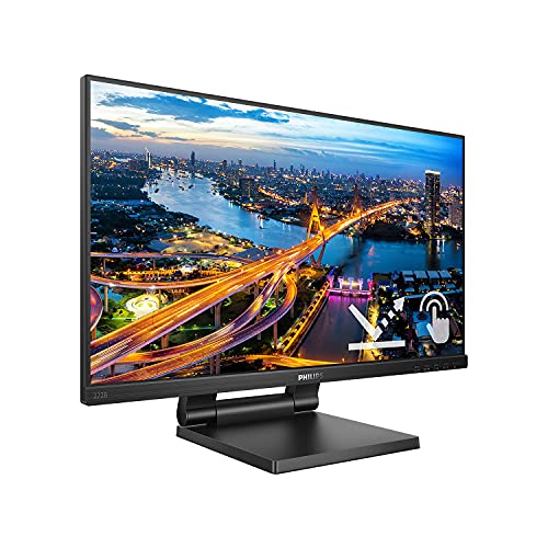 Philips 222B1TC/00, Touch Screen Monitor 21.5",FHD 1920*1080, VGA, HDMI, Display Port, Hub USB 3 x 3.2, Speakers, base regolabile in altezza : Informatica