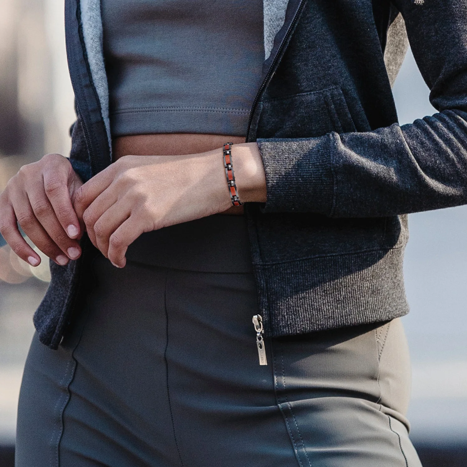 RainSo New Arrival Wood Effective Magnetic Bracelets for Women