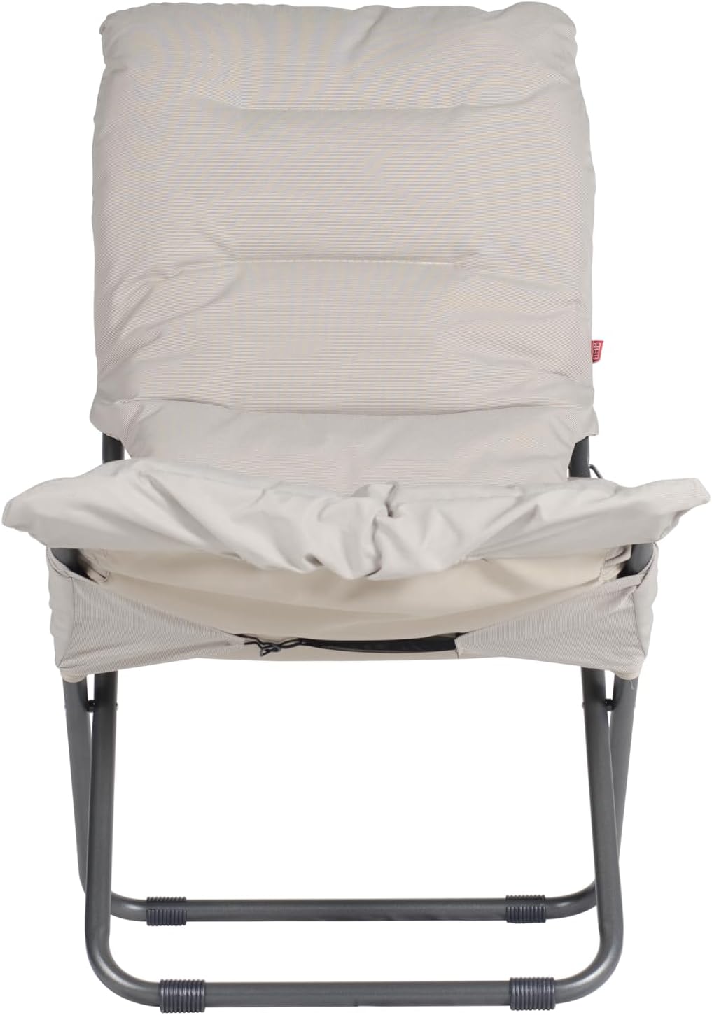 Fiam Fiesta Soft - Anatomic Adjustable Outdoor Sun Lounger - Anthracite Painted Steel Frame, White Olefine Canvas Beige White