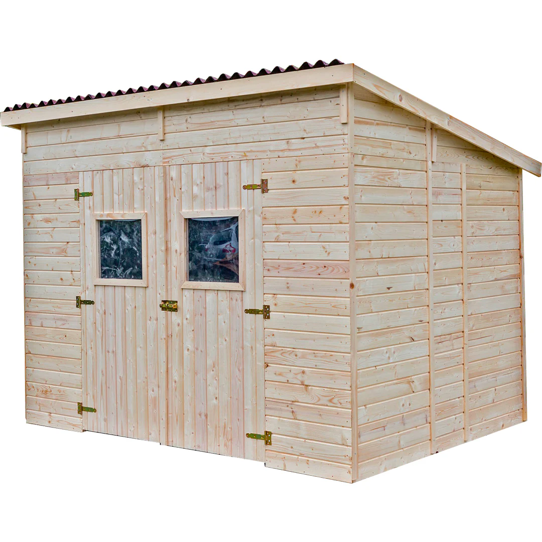 Casetta di Legno 280 x 200 cm con Tetto a una Falda e Senza Pavimento