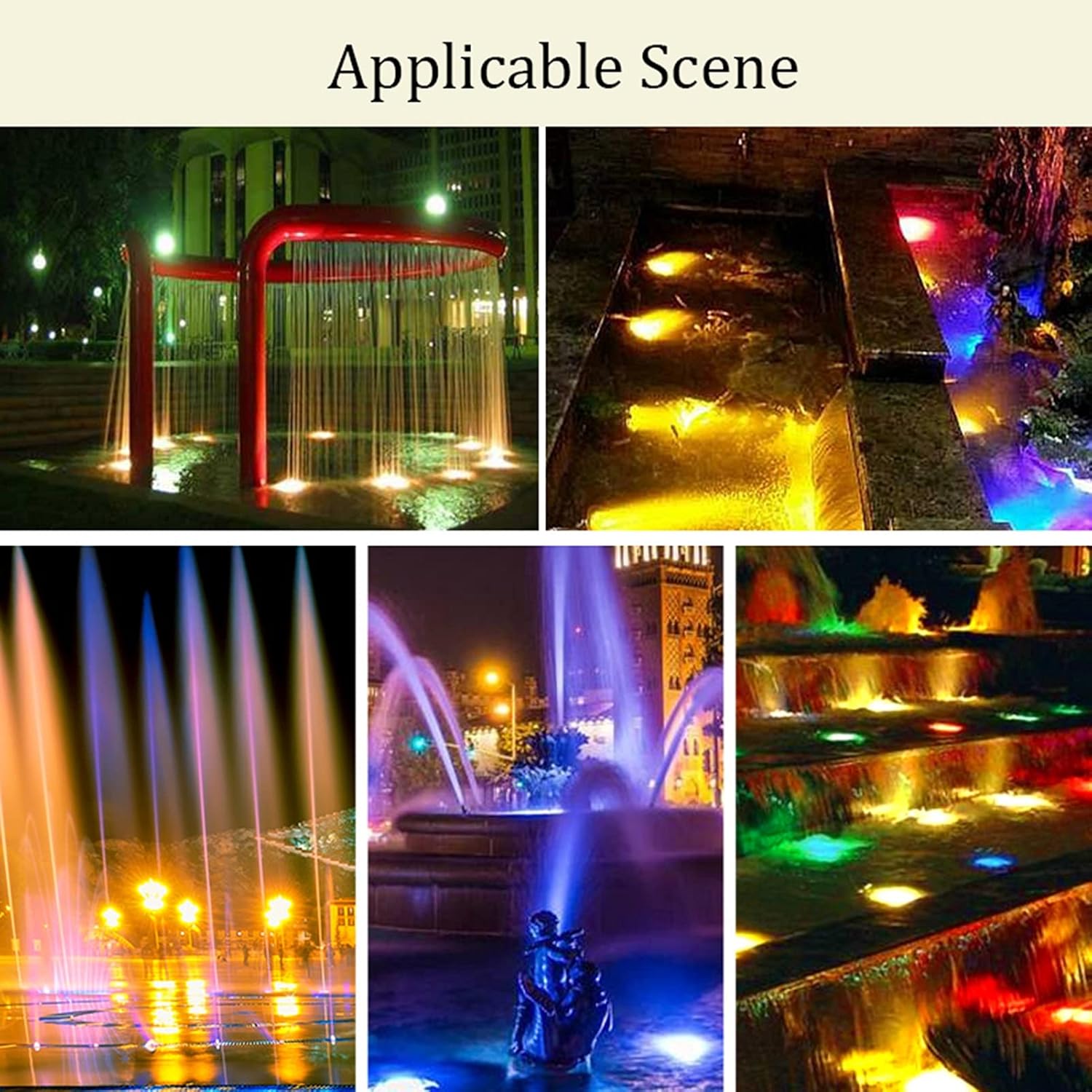 LED-Schwimmbadbeleuchtung Edelstahl Unterwasser-Teichlicht IP68 Wasserdicht Eingebettetes Untergrundlicht für Aquarium-Wasserfall-Teichbeleuchtung