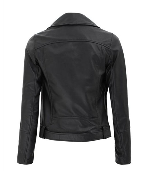 Women’s Asymmetrical Motorcycle Leather Jacket
