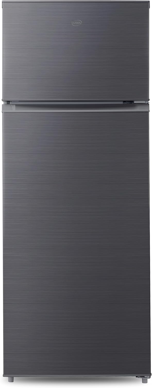 Daya, DSDP210XE, Frigorifero doppia porta, 210 litri, total inox, defrost, porte reversibili, silenzioso 40 dB