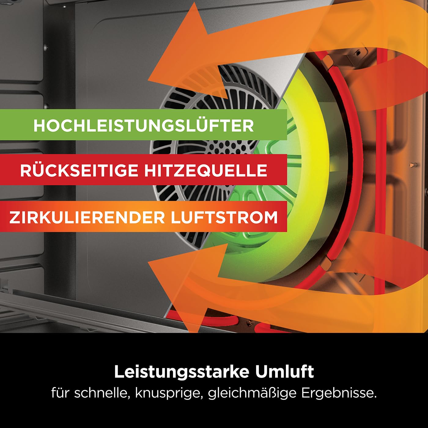 10-in-1 Multifunktionsofen 29 l Mini-Ofen mit Air Fry Grillen und Backen Silber-Schwarz