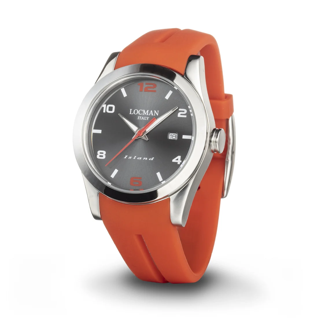 Orologio Locman Island grigio e silicone arancio 0613A07S-00GYRDSR