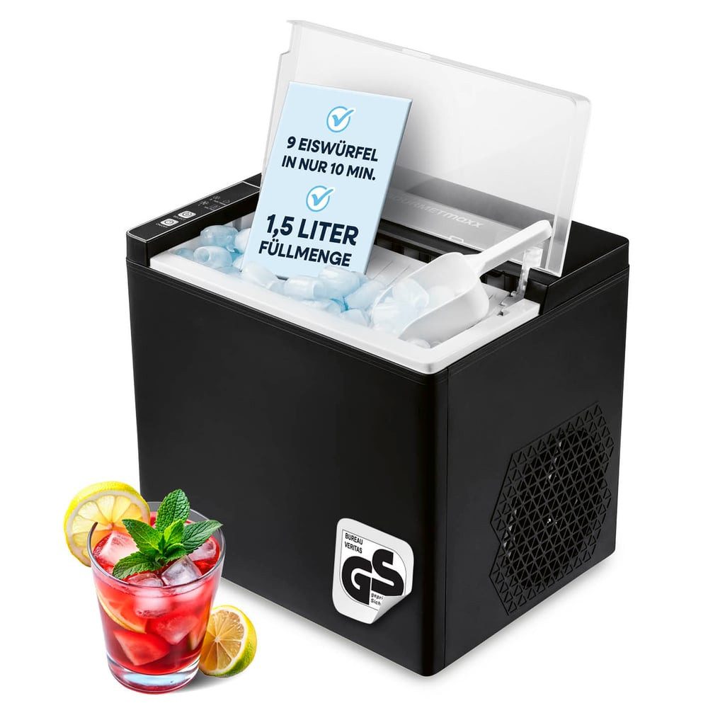 Eiswürfelmaschine Zubereiter inkl. Auffangbehälter & Eisschaufel 150W