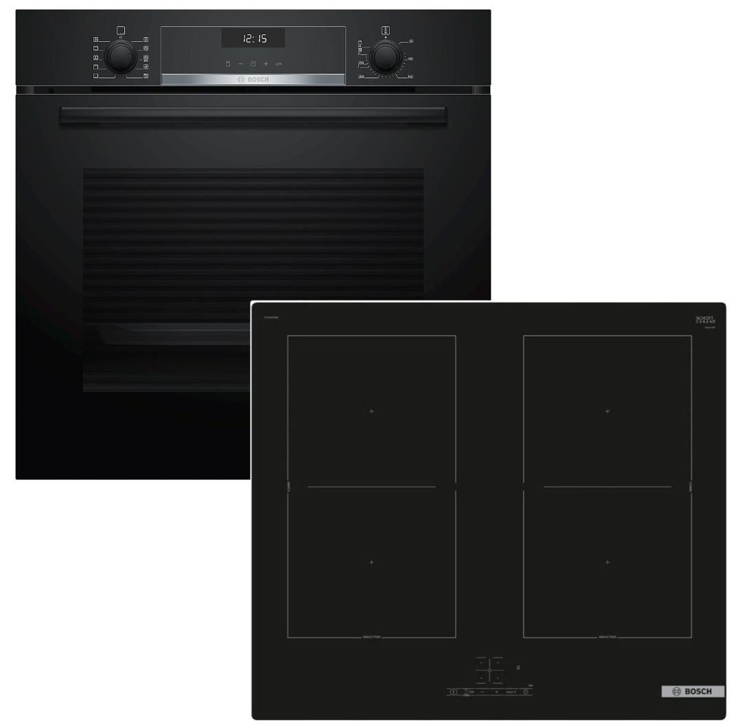 Backofen-Set EcoClean mit Induktionskochfeld PowerBooster autark 60 cm