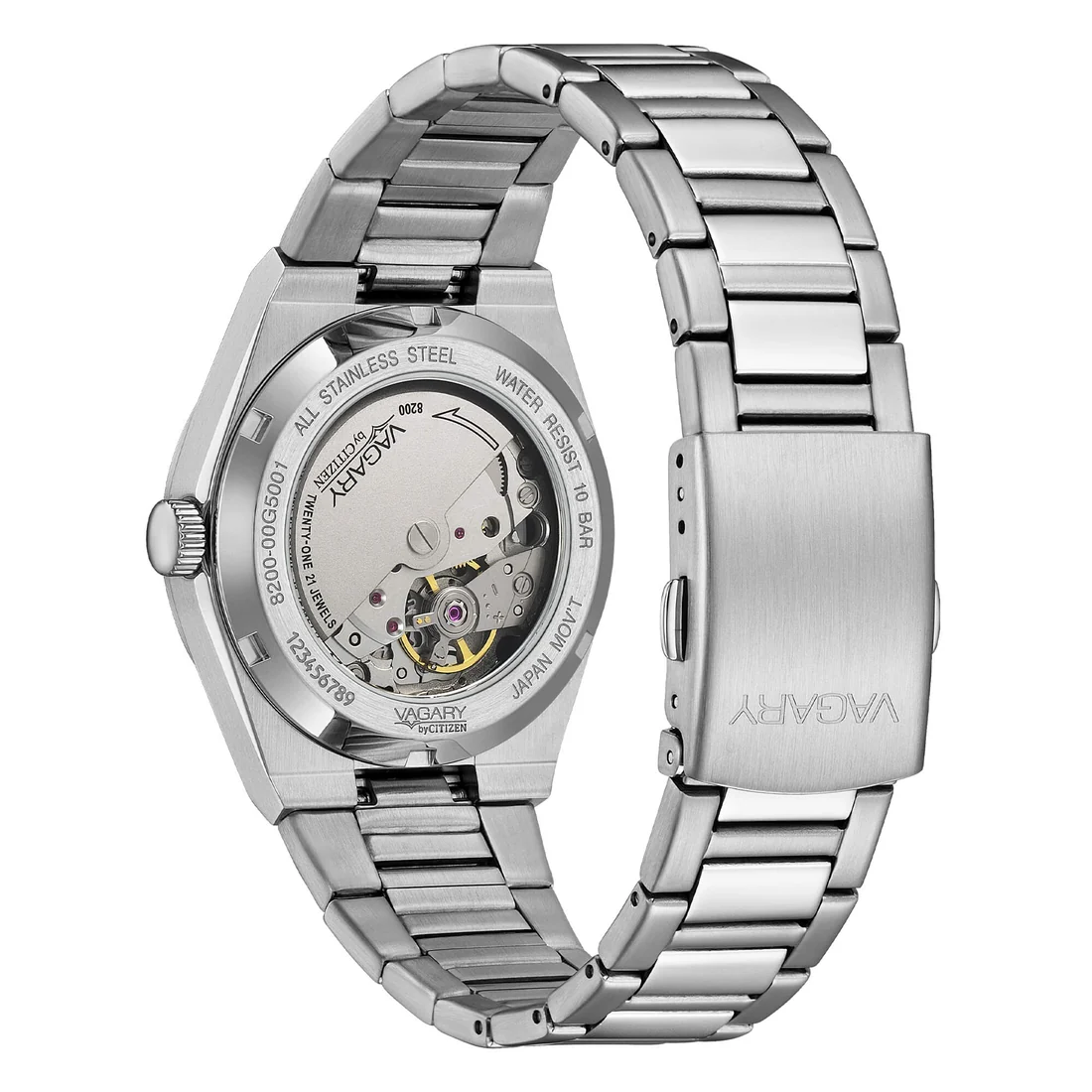 Orologio automatico Vagary IX3-611-41 verde a righe bracciale acciaio