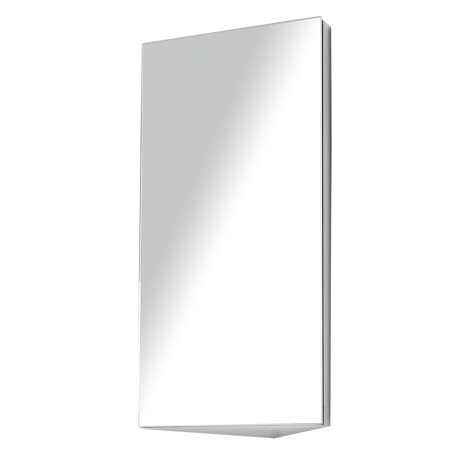 HOMCOM Spiegelschrank Badezimmer Wandtoilette Eckschrank 2 Regale Abmessungen 30 B x 18,4 T x 60 H cm Edelstahl