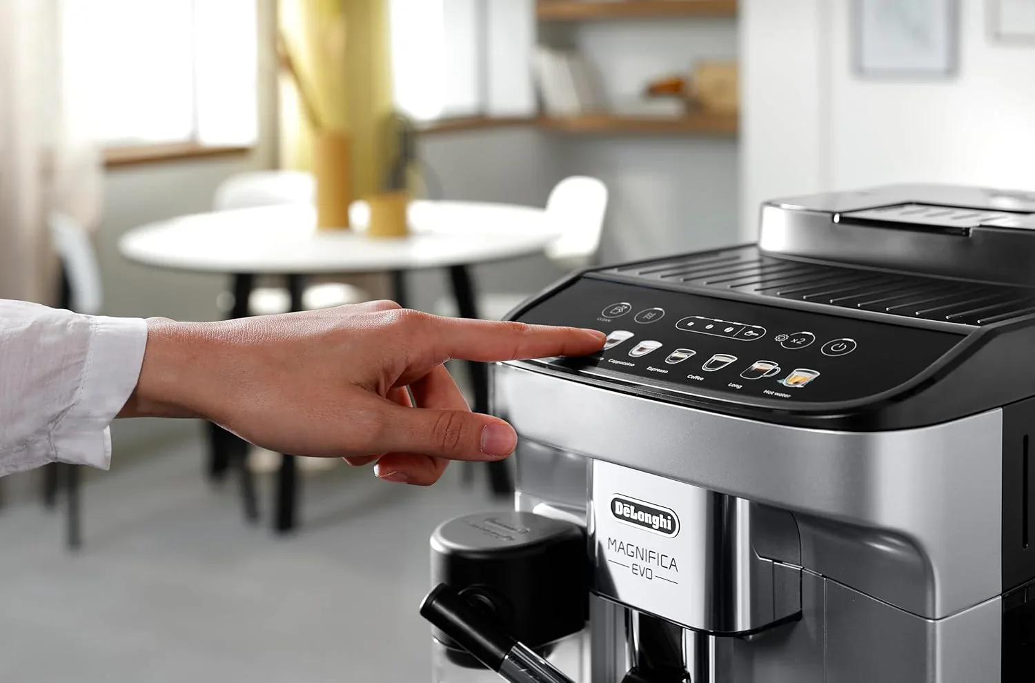 De'Longhi Magnifica Evo Next ECAM312.80.TB, Kaffeevollautomat mit 13 Getr?nken (Cappuccino, Espresso, Latte Macchiato), 2,4'' TFT Farbdisplay, LatteCrema Milchsystem, 2-Tassen-Funktion, Titan