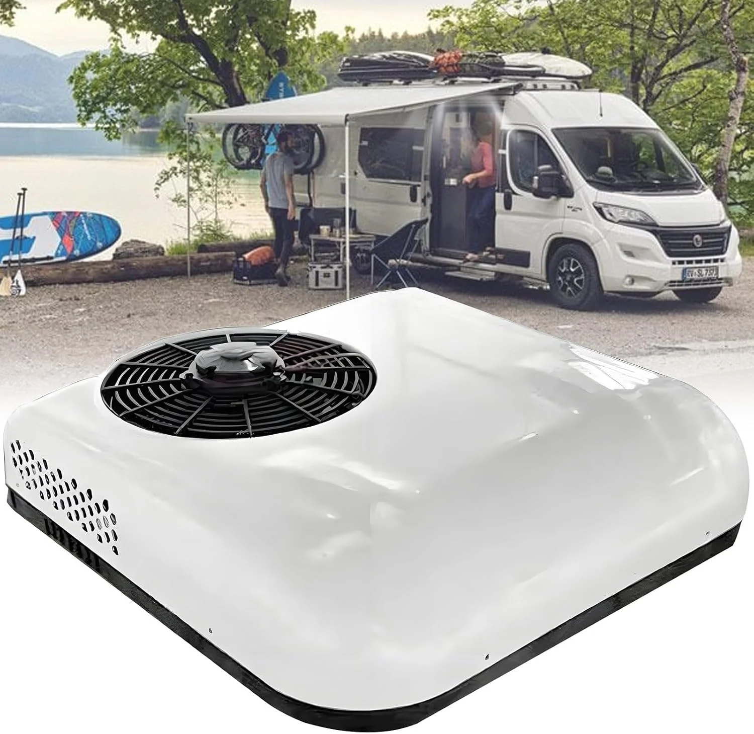 levigationlu Mobiles Klimagerät, 2200 W, 12 V, 24 V, 24 V, Weiß, Dc / Klimaanlage Für Wohnmobil, Dachklimaanlage Wohnwagen