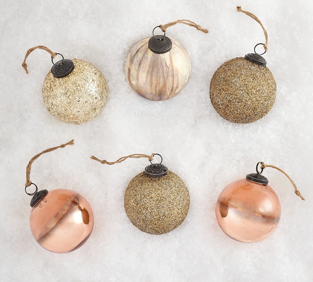 Rustic Glam Ornaments   Set of 6   tiaotiao