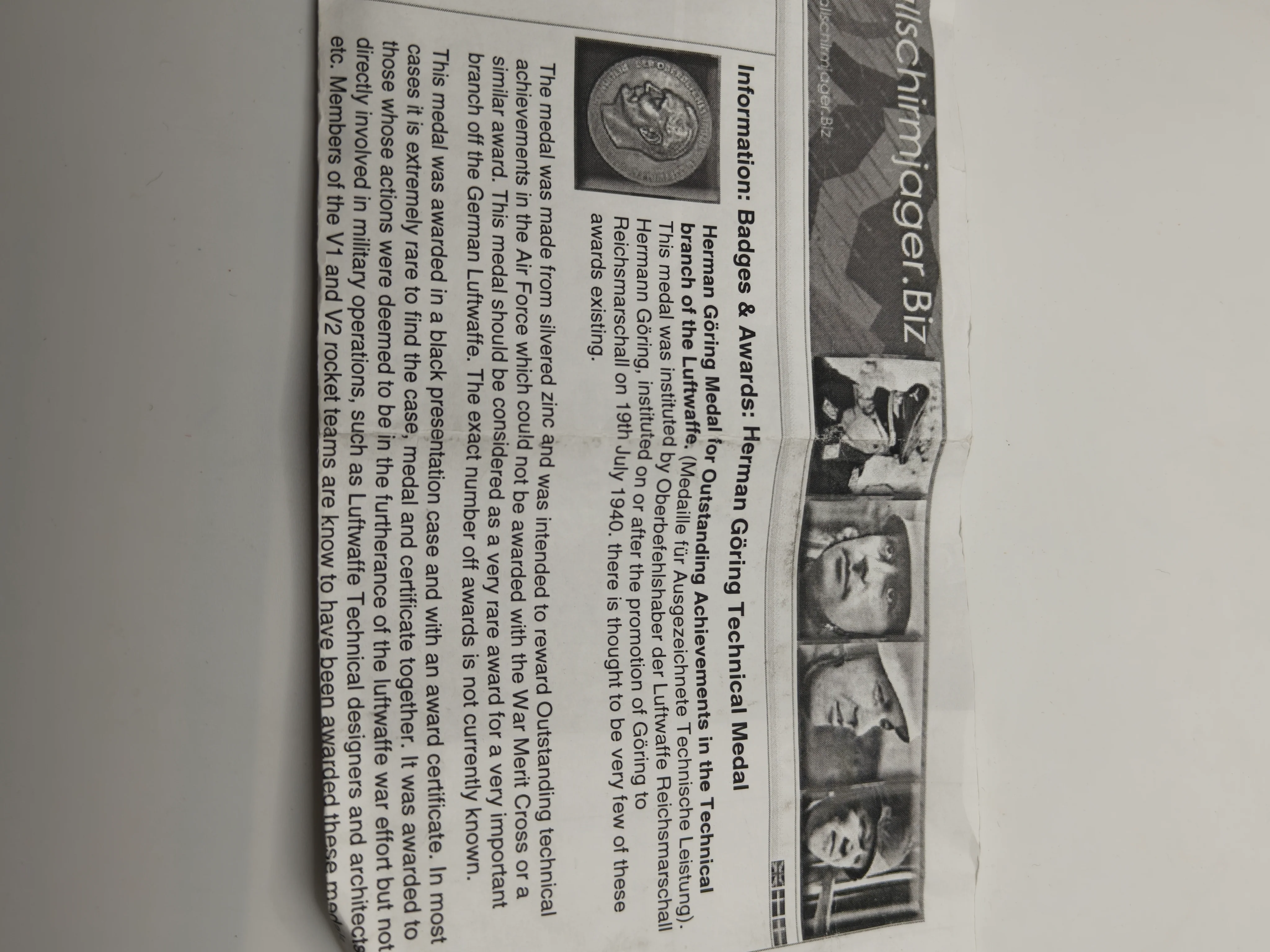 Goering Luftwaffe Technical Merit Plaque. IIWW Germany.