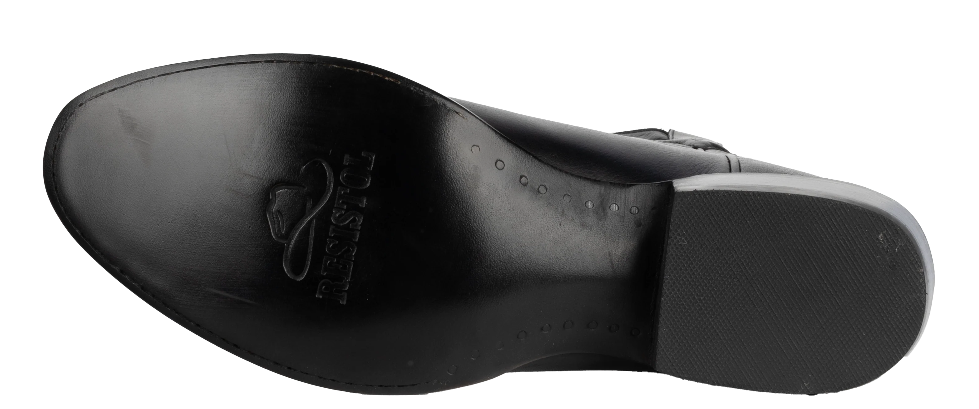 Resistol Boots Black Gold Jersey Cowhide Round Toe