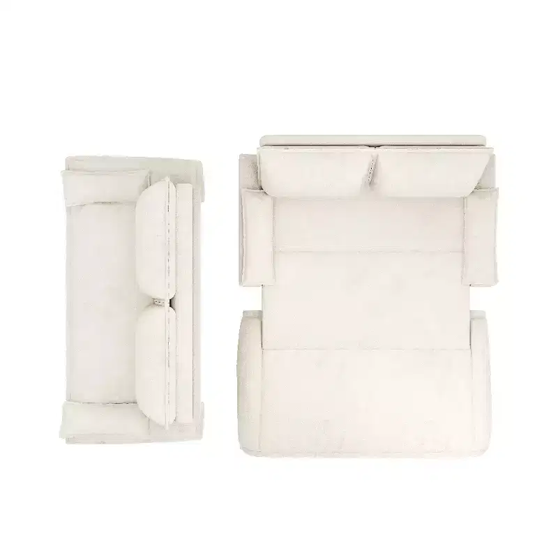 3-in-1 Convertible Queen Sleeper Sofa with Velvet Upholstery