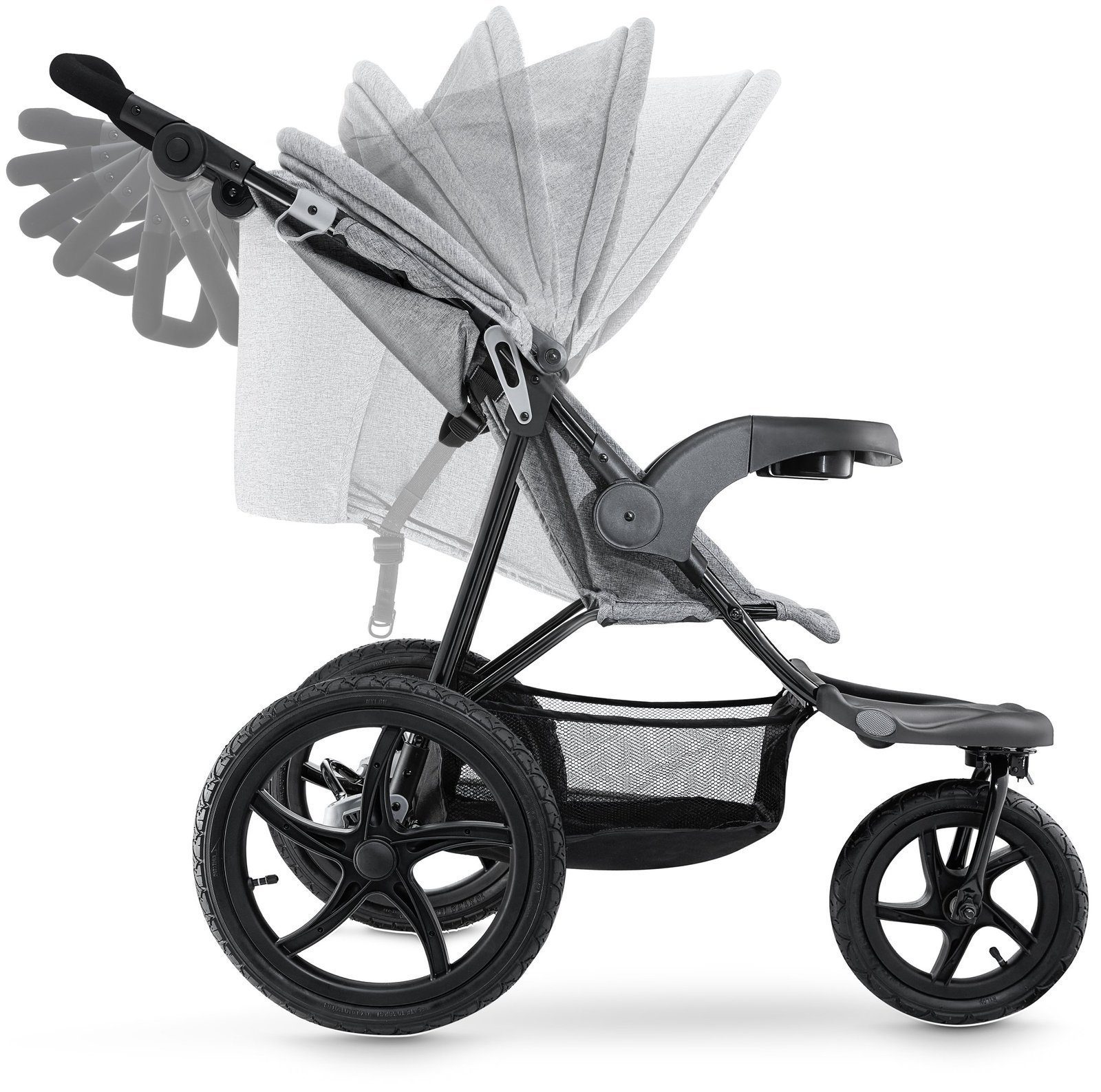 Dreirad-Kinderwagen Jogging-Kinderwagen mit Luftreifen und Verdeck - Modell: MOUNTAIN