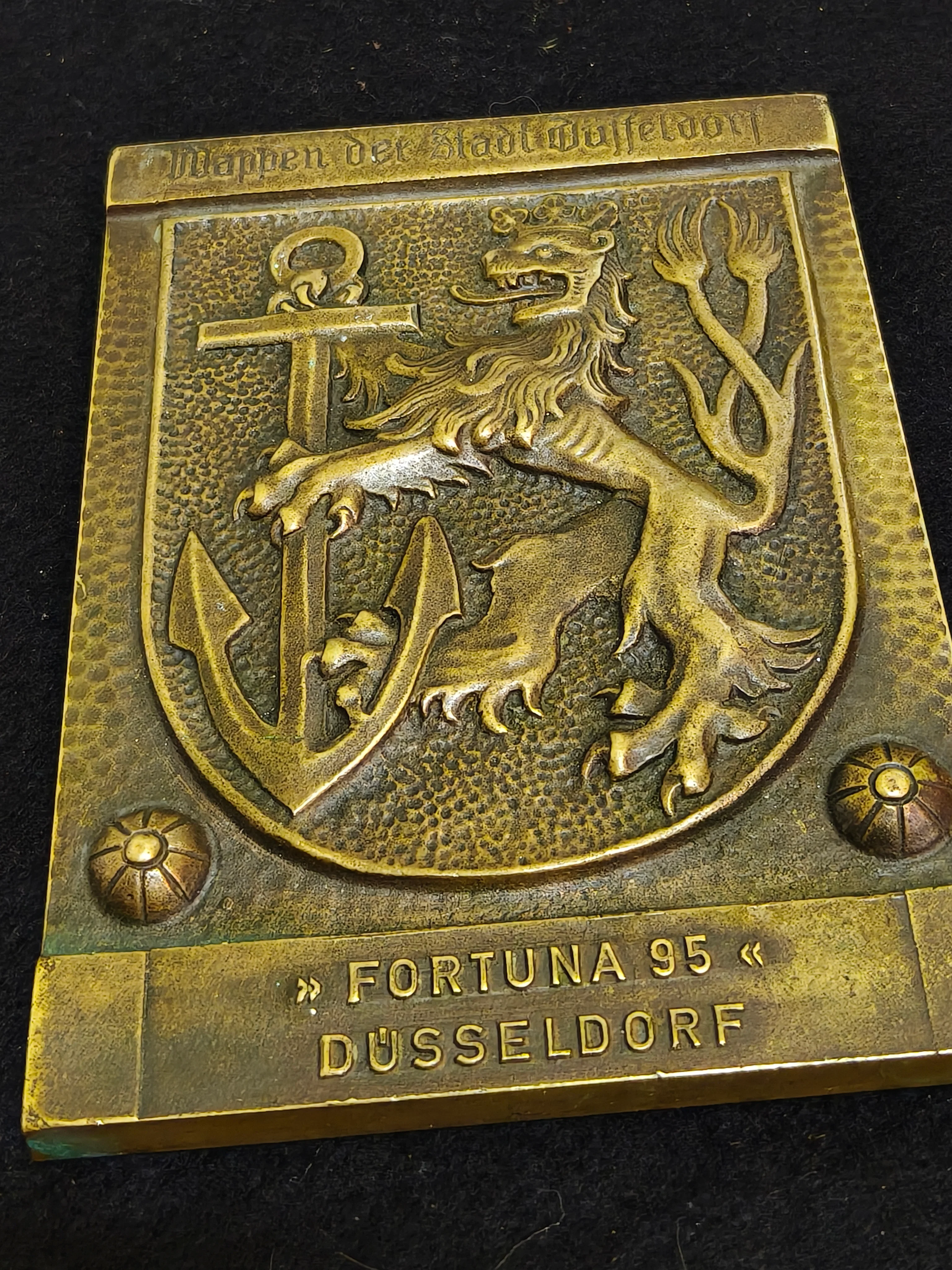 Placa Bronce Naval Dusseldorf. Alemania