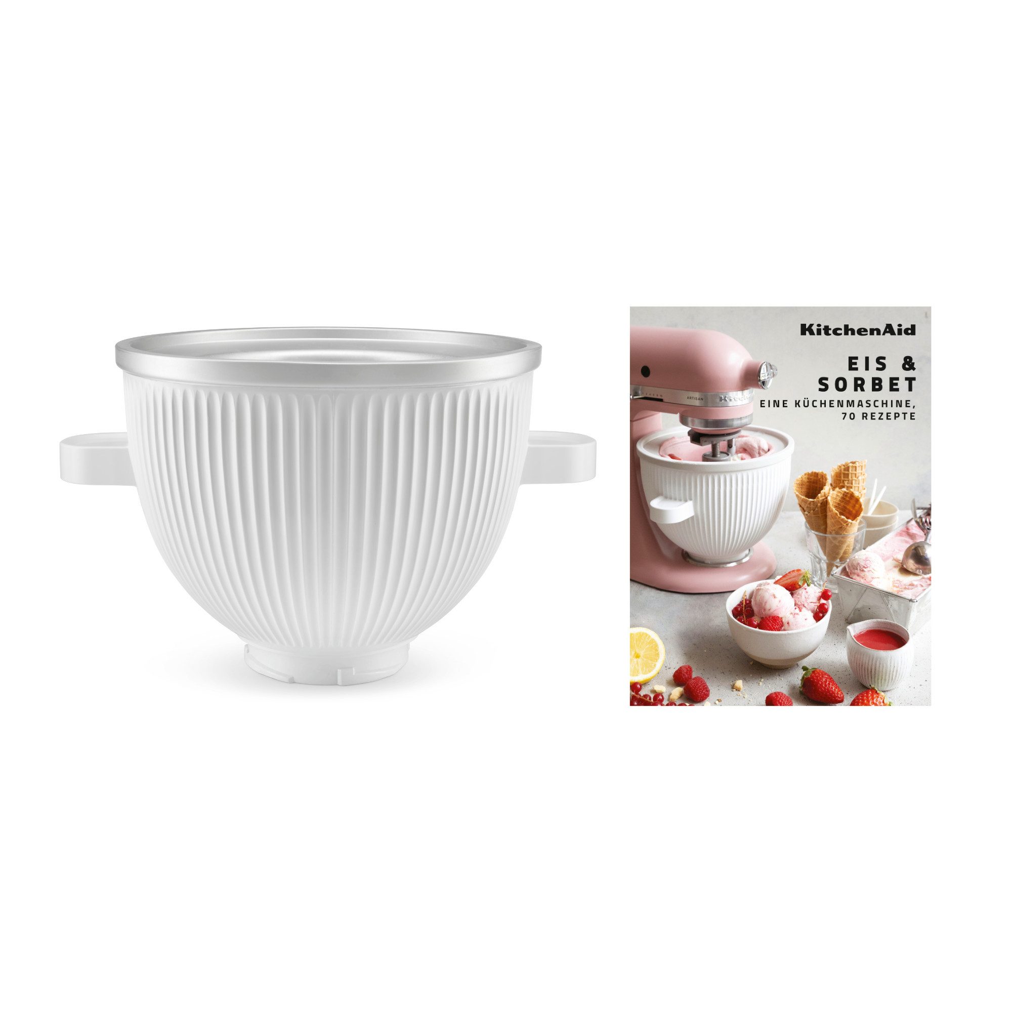 Küchenmaschine KitchenAid Eiszubereiter NEU 5KSMICM inkl. Rezeptbuch