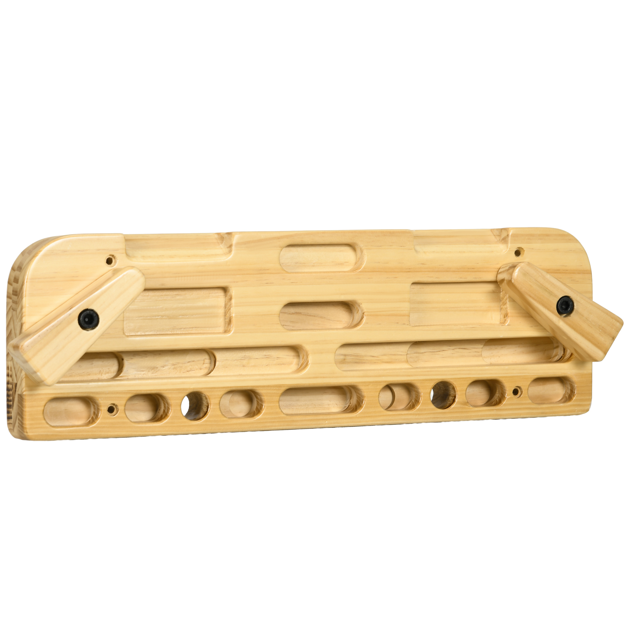 SPORTNOW Trainingsboard für Klettern und Bouldern, bis 100 kg, Buchenholz, 57 x 18 x 5cm
