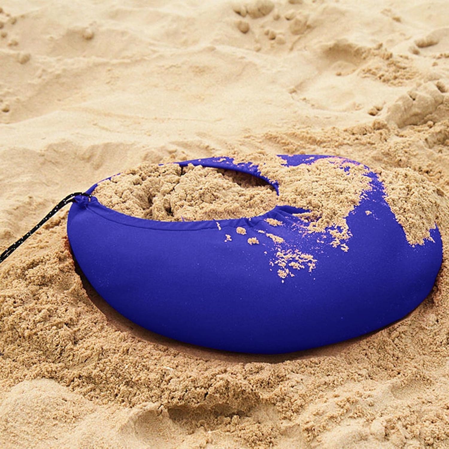 Strandzelt Reise-Strandmuschel Sonnenschutz Shelter UV-Schutz Outdoor Campingzelt für 3-4 Personen mit Tragetasche, 2 Aluminiumstangen, kleines Packmaß (Color : Blue)