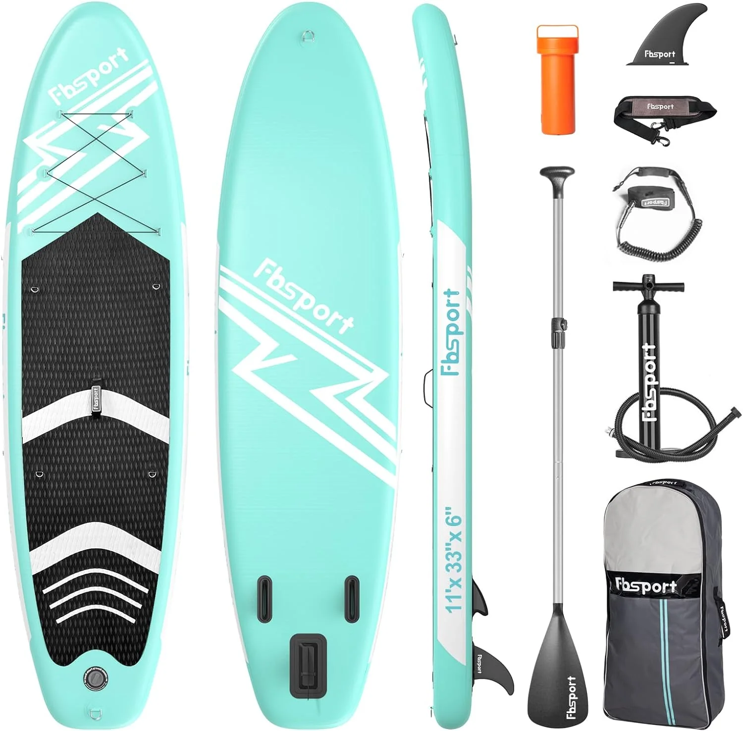 Tabla de paddle surf premium, tabla de yoga con accesorios SUP duraderos y bolsa de transporte | Postura amplia, control de surf, plataforma antideslizante, correa, remo y bomba para jóvenes y adultos 1