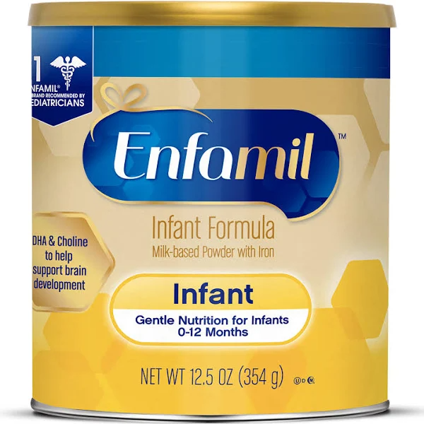 Enfamil Infant Formula, Milk Based Powder with Iron, 0 12 Months, 12.5 oz &ndash; Triple Health Guard, Pediatrician Recommended