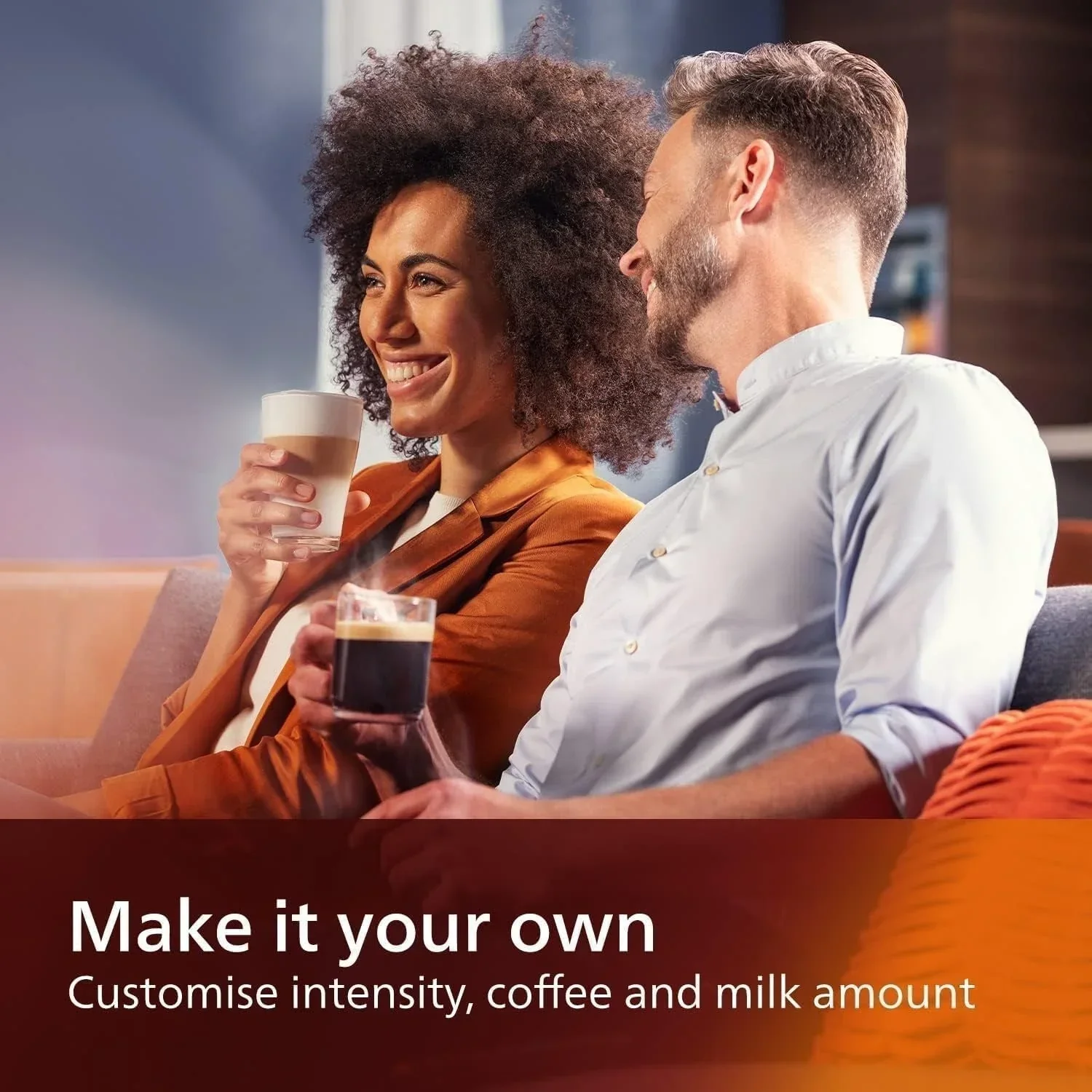 Premium Espresso Machine, 12 Hot/Iced Coffees, LatteGo System, Ceramic Grinder, Black Chrome