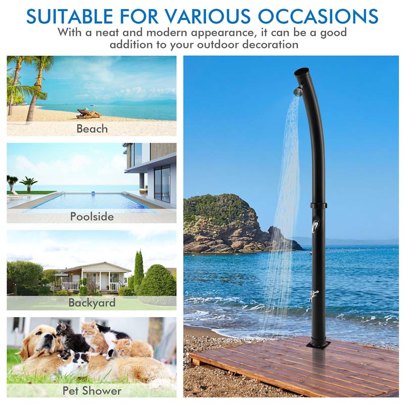 Eletriclife 7.2 Feet 5.3 Gallon Solar-Heated Shower with 360° Rotating Shower Head