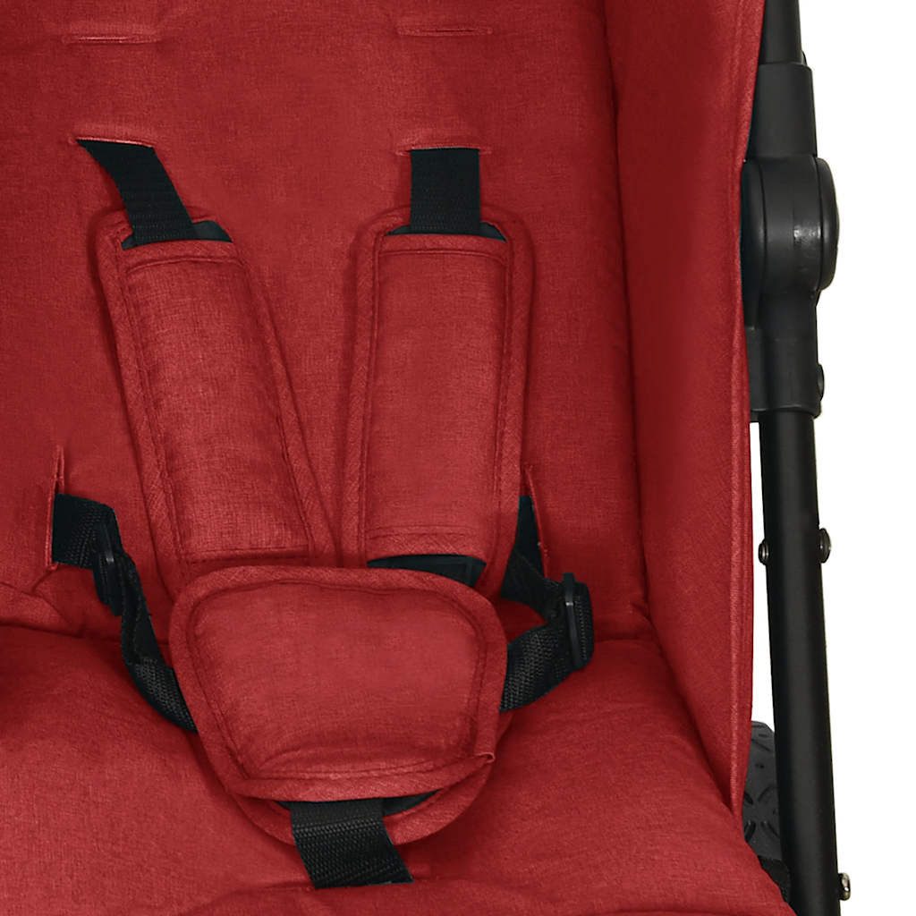 Kinder-Buggy Geschwisterwagen Rot Stahl