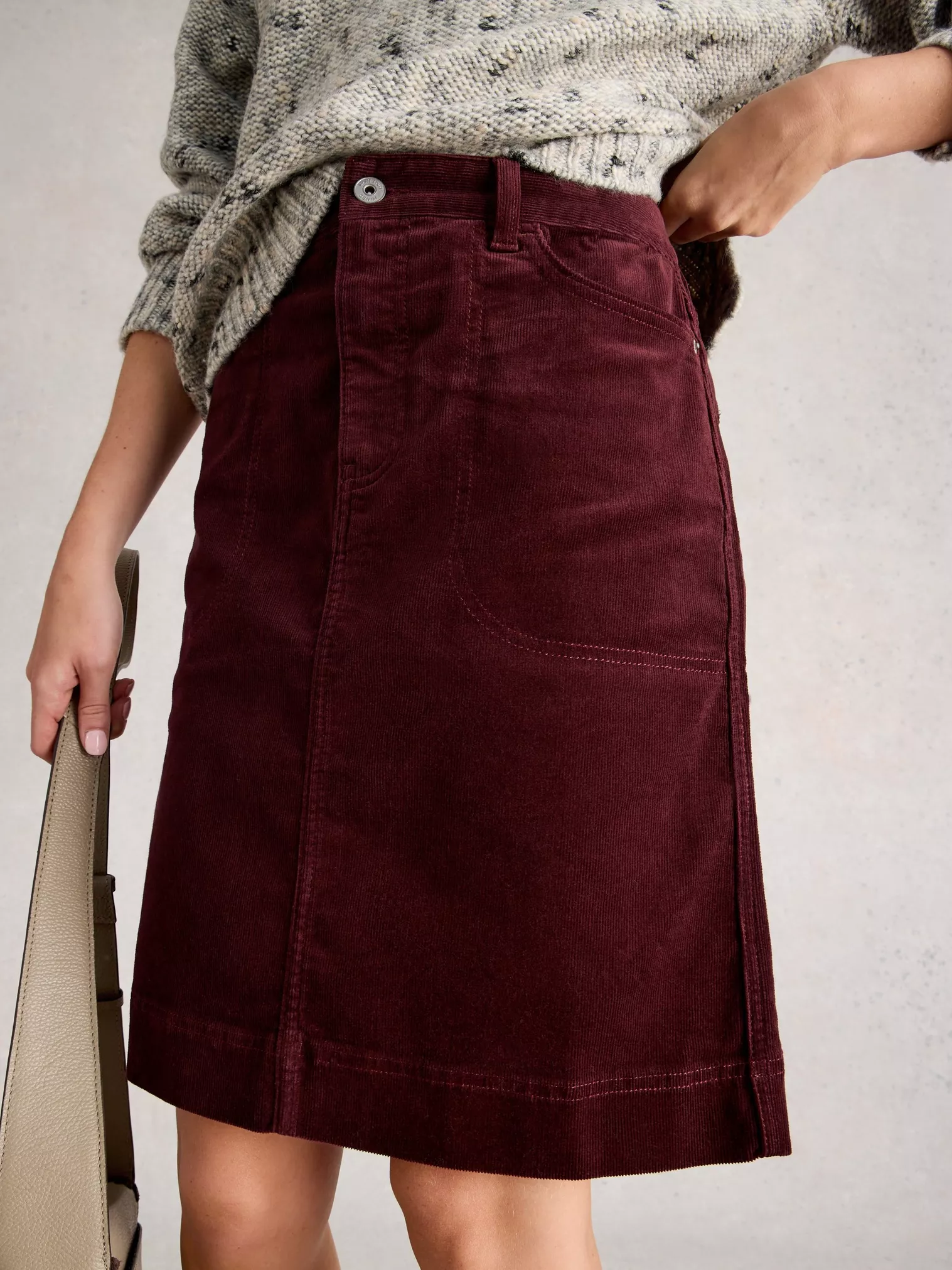 White Stuff Tia Cord Skirt