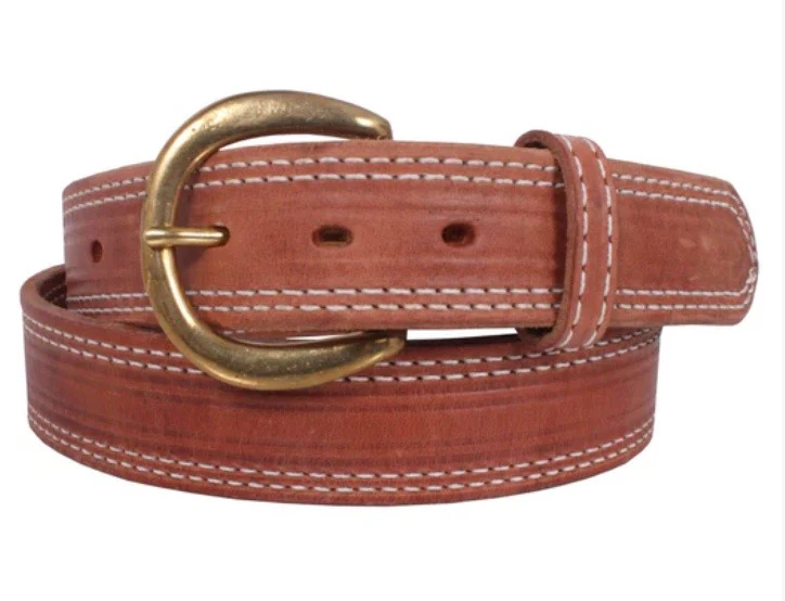 Double J Saddlery - Harness Leather Stitched Belt
