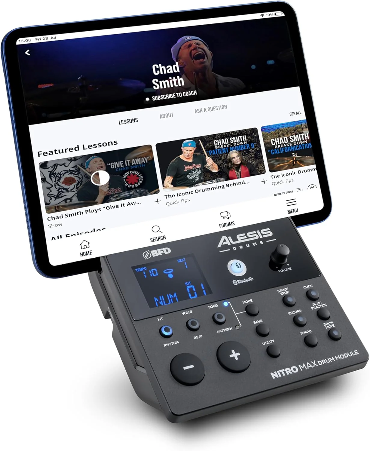 Alesis Nitro Max Kit Batería Electrónica con Parches Silenciosos de Malla, Caja de Doble Zona de 10