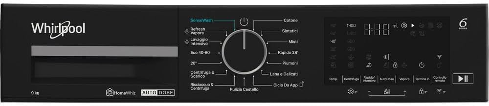 Whirlpool Lavatrice smart connessa con WiFi - WPM 911W ADS IT - SenseWash