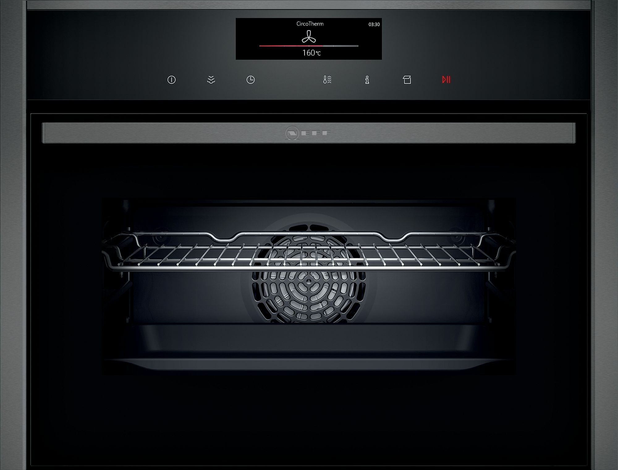 Dampfbackofen N 90 C18FT28G0, Einbau Kompakt-Dampfbackofen Graphite-Grey, EEK: A+
