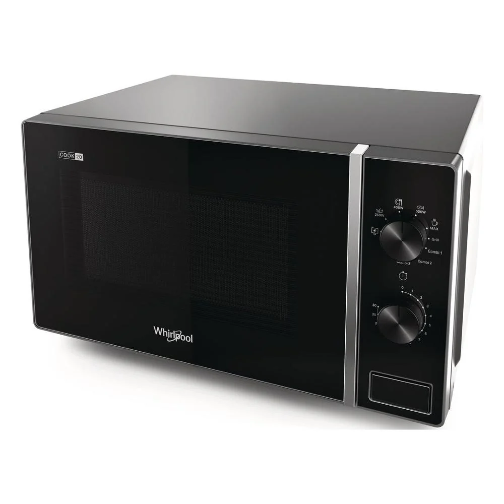 Microonde Whirlpool Mwp 103 Sb 20 Litri 700 W (A26,2xL45,2xP37,8) Grill Nero e Argento