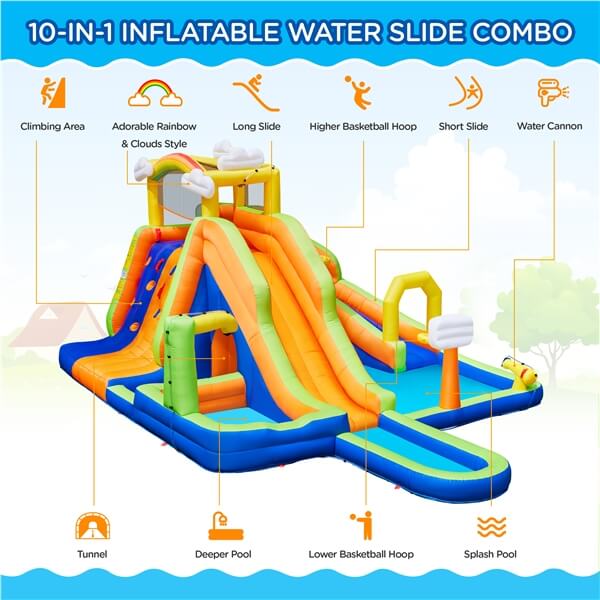 Yaheetech Inflatable Water Slide