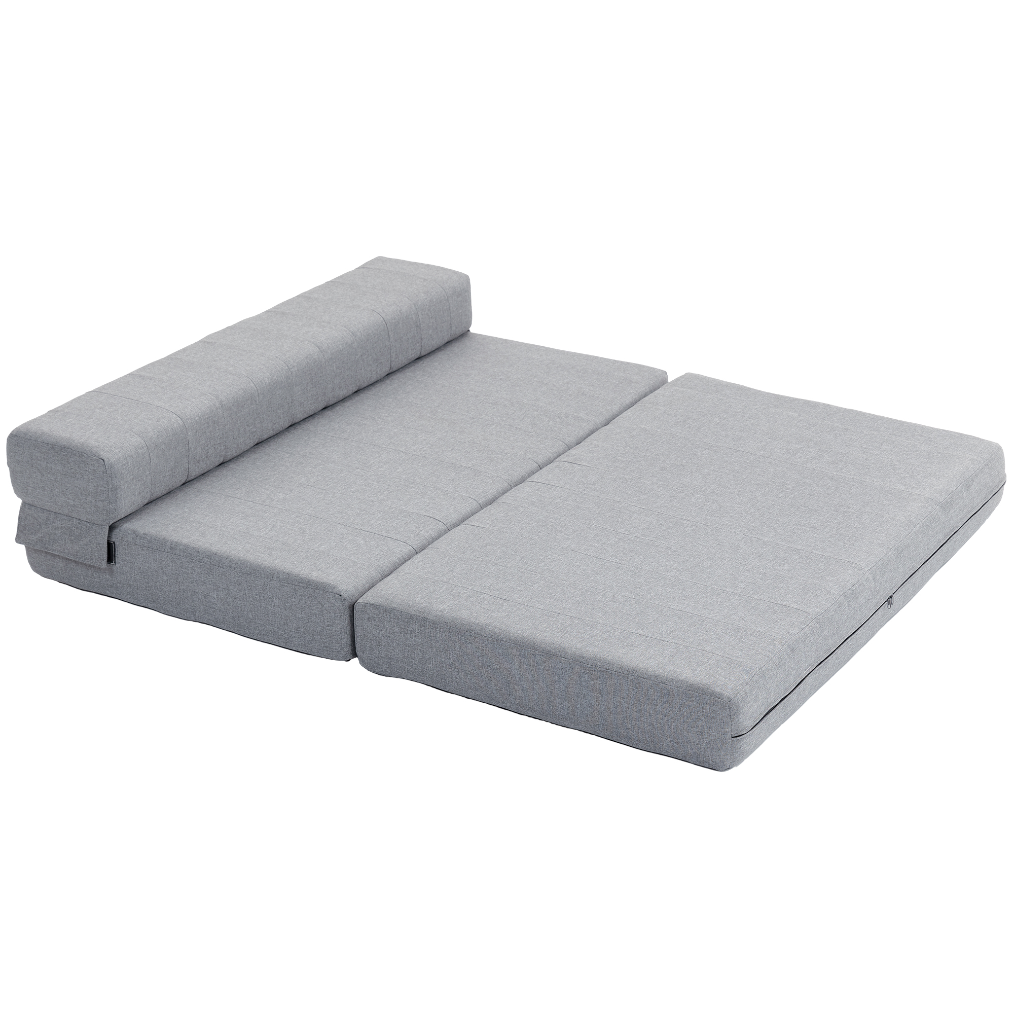 HOMCOM Klappsessel mit Bettfunktion, Gästebett, faltbar, bis 250 kg, 138x80x50 cm, Grau