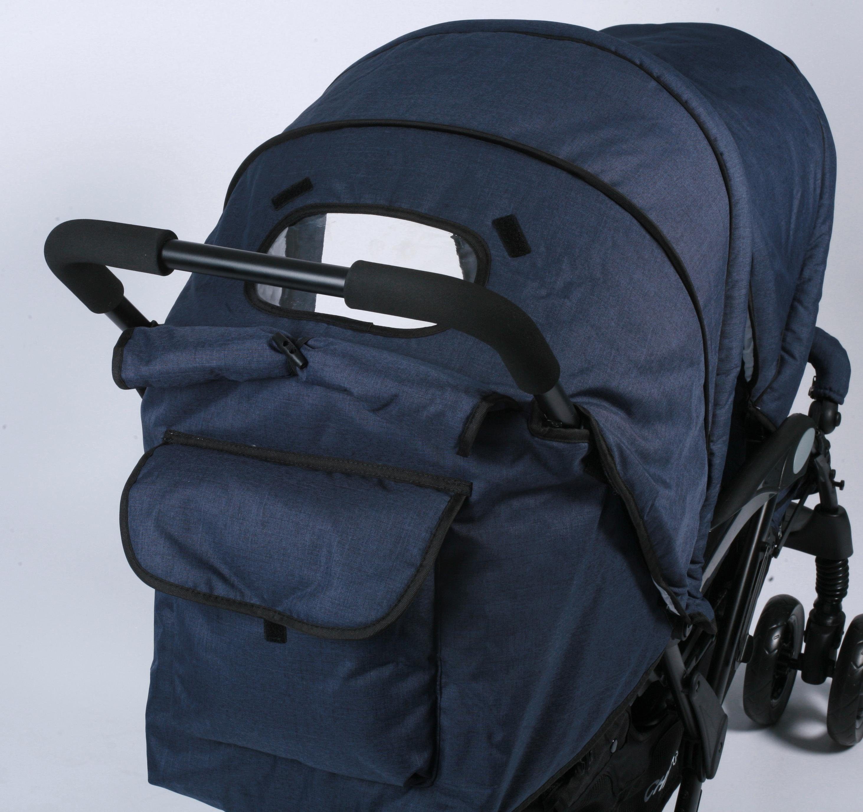 Geschwisterwagen Duo, navy