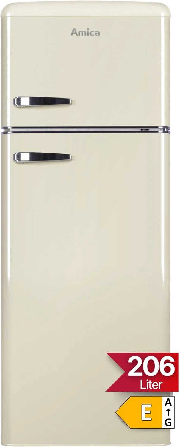 Amica Retro Kühl-Gefrierkombination 206 L 144 x 55 x 62 cm KGC 15635 B