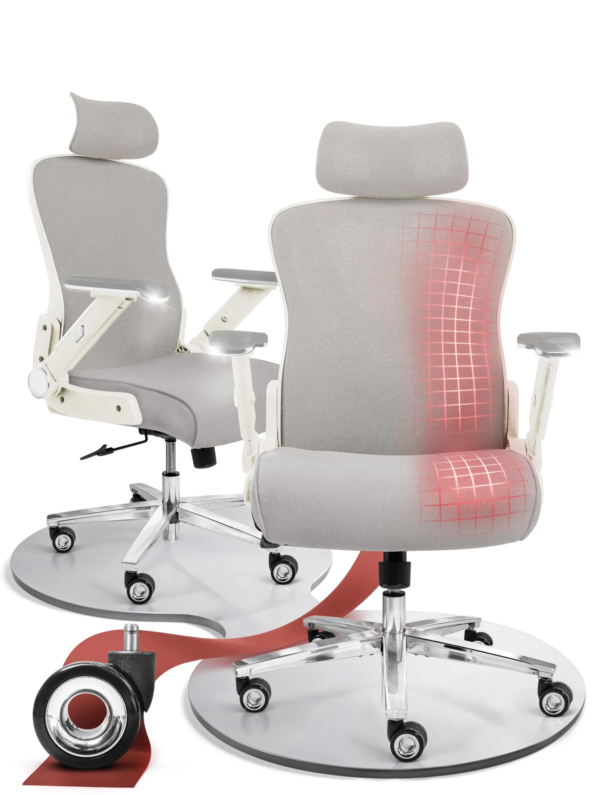 CLOUVOU CleverSeat Bürostuhl Ergonomisch [TESTSIEGER] Schreibtischstuhl 100% individuell einstellbar | Büro Stuhl & Gaming Stuhl | Computerstuhl Home Office Chair Ergonomic | Drehstuhl 150 kg