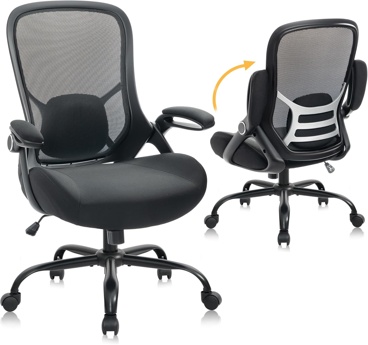 HYLONE Big and Tall 400lbs Heavy Duty Office Chair, 5