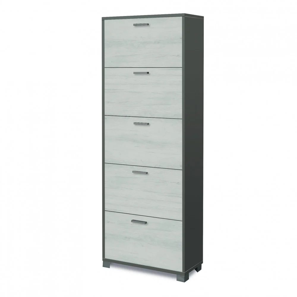 Scarpiera con ante per interno, elegante, resistente con montaggio facile 70 x 29 cm